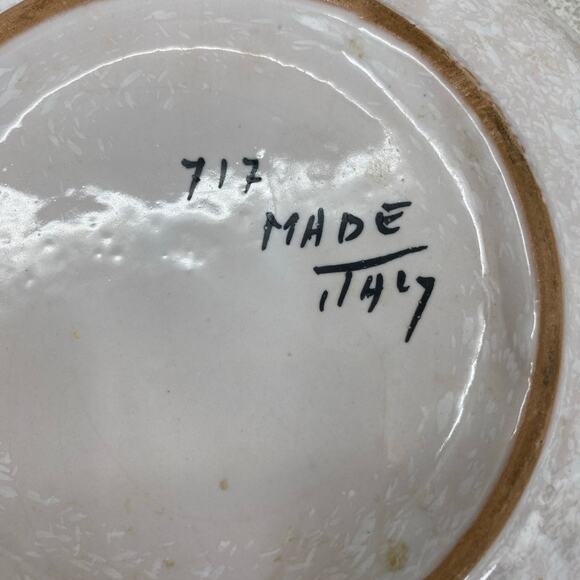 Mid-Century Fratelli Fanciullacci Pottery 8" Hand Painted  Ceramic Made in Italy - Picture 4 of 6